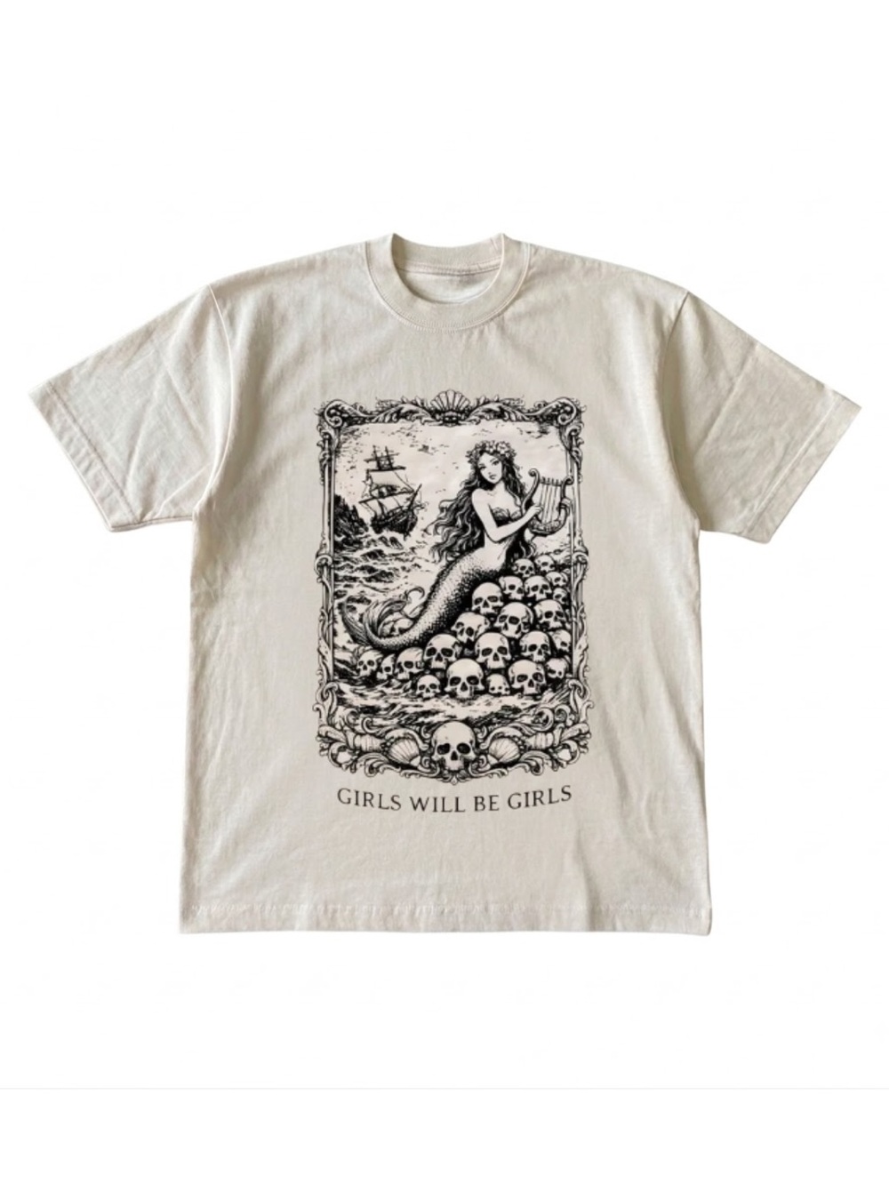Gildan Girls Will Be Girls Graphic Tee - Off-White